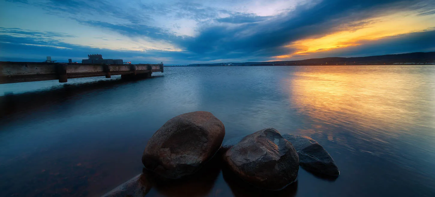 Sunset water scene